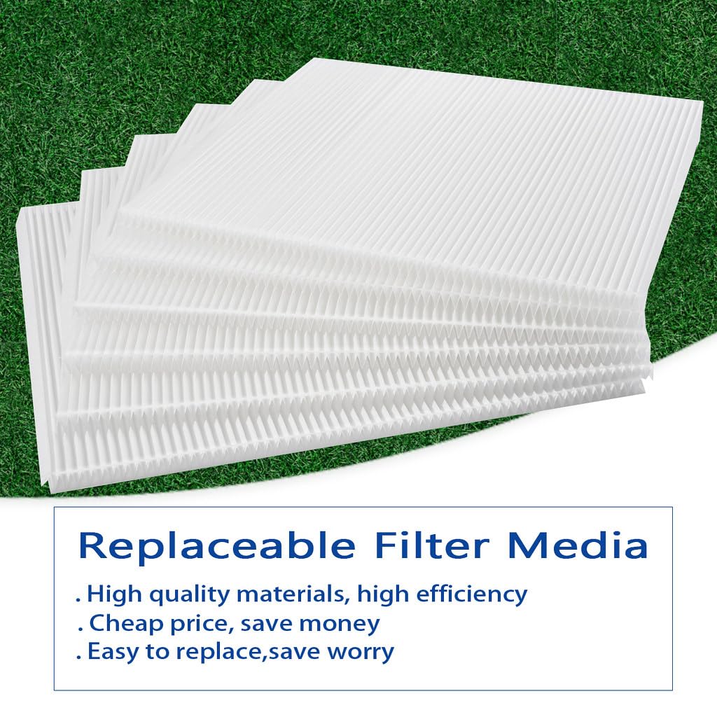 8 Pack Replaceable Filter Media for 14x14x1 MERV 13