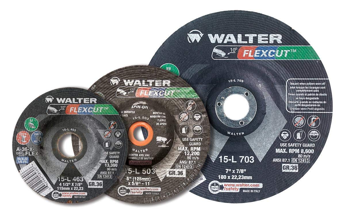 Walter FLEXCUT Grinding Wheel, 7" X 7/8" Grit 36, Pack of 25 (15L703)