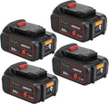 waitley 4 Pack 20V 6Ah Replacement Battery Compatible with Dewalt Tool