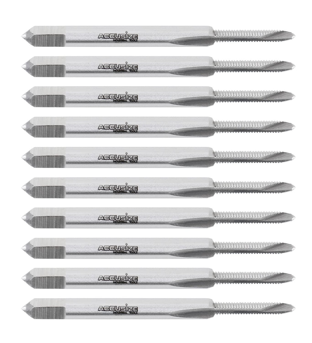 Accusize Spiral Point Tap 2-56NC H2 HSS 2-Flute, 10 Pc Set