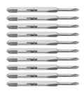 Accusize Spiral Point Tap 2-56NC H2 HSS 2-Flute, 10 Pc Set