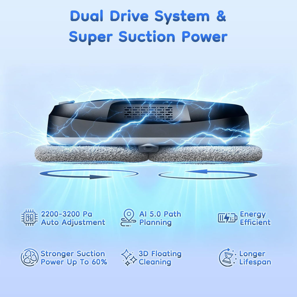 Window Cleaning,Window Cleaner Robot with Triple Safety System,Edge Detection,Intelligent Navigation,Anti-Slipping