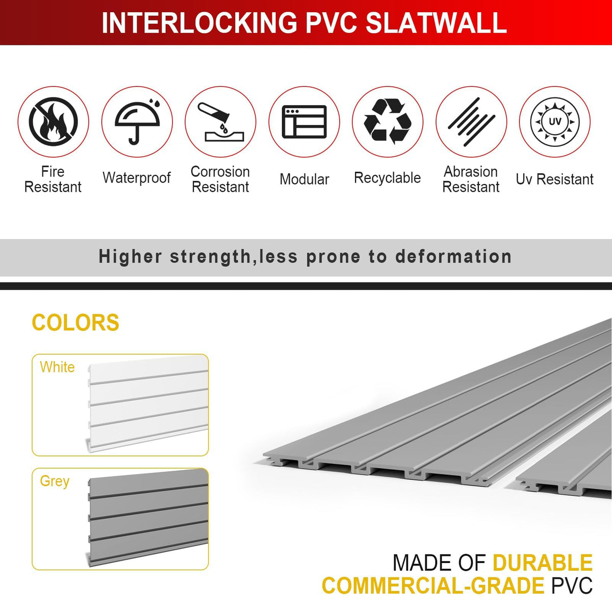 Slatwall Panels, 4 x 8 ft Garage Wall Organizer Storage Systems