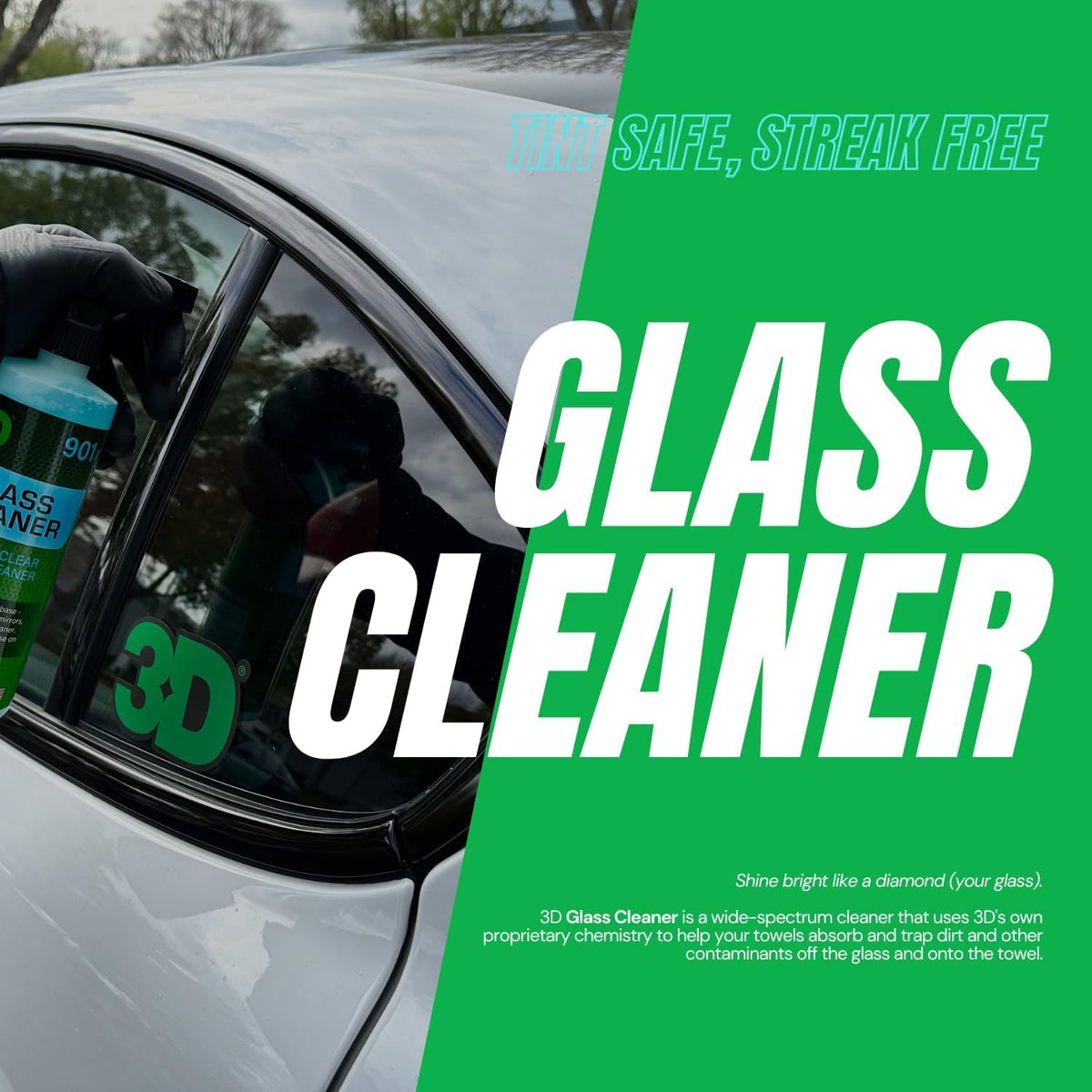 Glass Cleaner - Ready to Use, Tint Safe, Streak Free Glass Cleaner - 16oz.