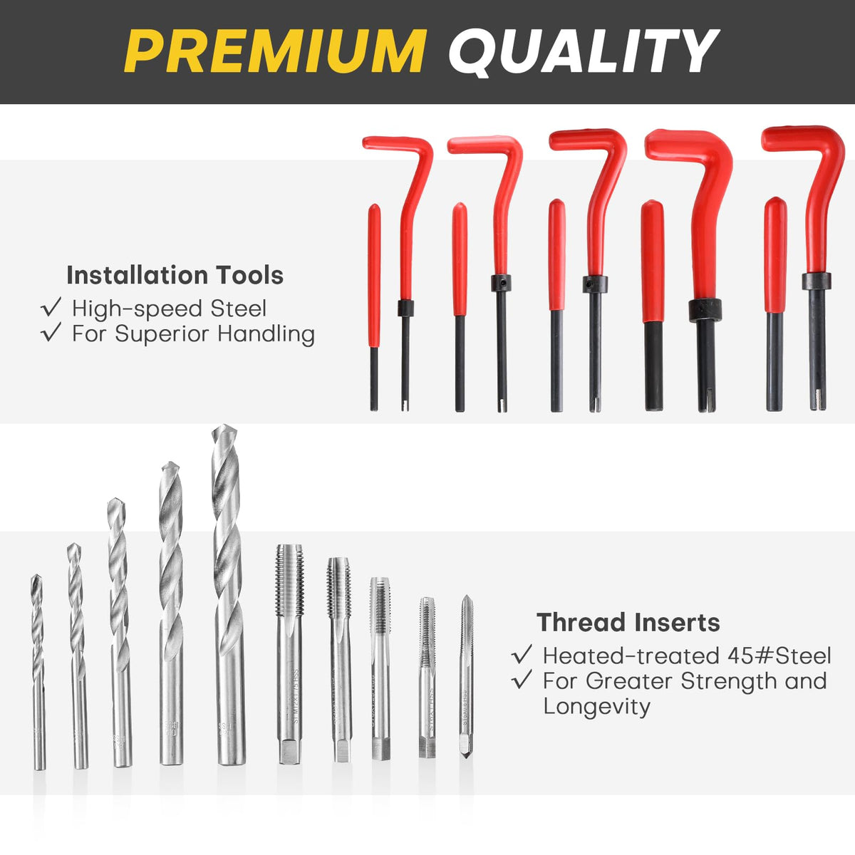 Acymner 131PCS Metric Thread Repair Kit