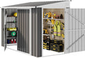 7x4 FT Outdoor Weatherproof Storage Shed, Secure Metal Bike Shed w/Lockable Entry, Garden Storage Solution for Lawn