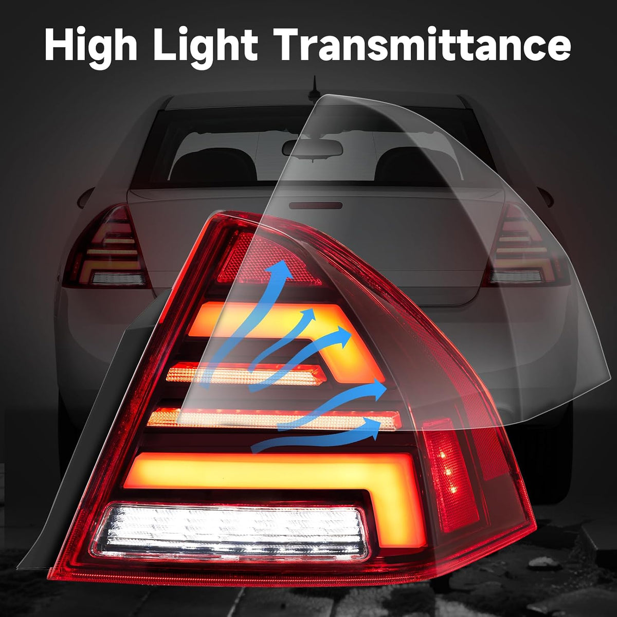 ELH LED SEQ DRL Tail Light Fit for 2006-2013 Impala/14-16 Impala Limited