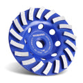 WORKPRO 4.5" Spiral Turbo Diamond Grinding Cup Wheel for Concrete