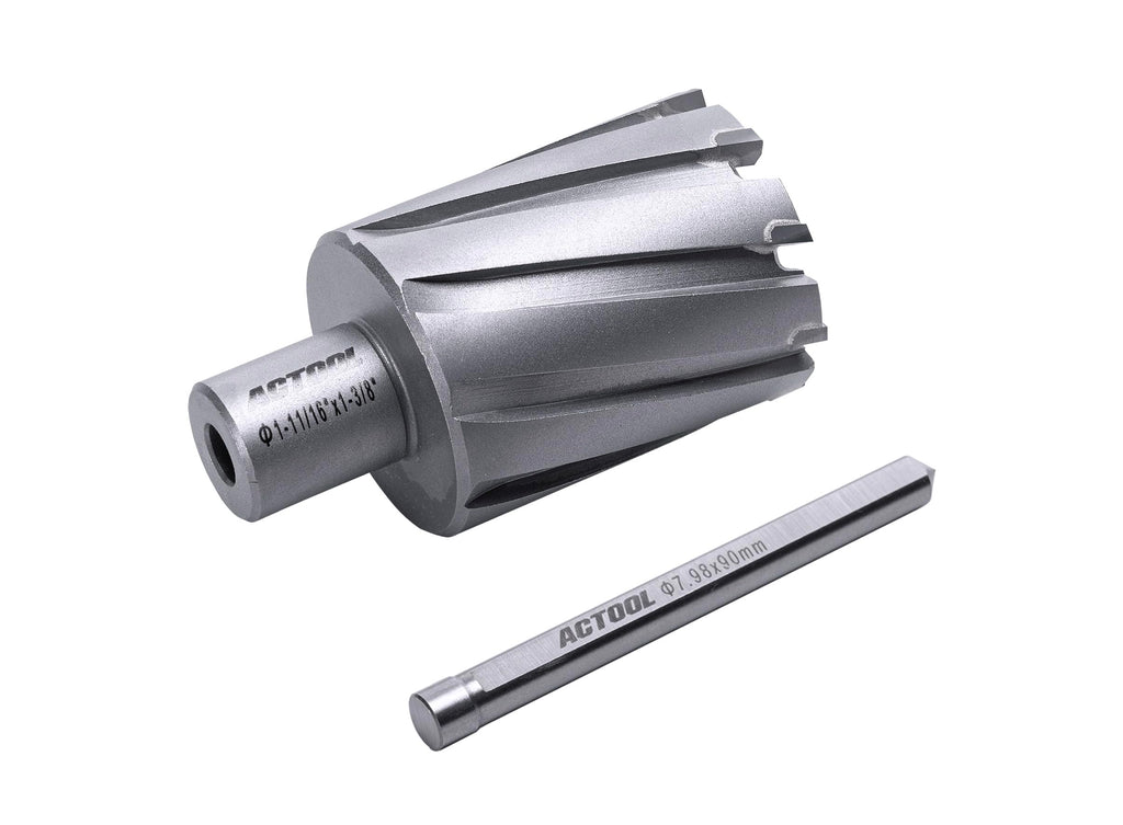 ACTOOL 1-11/16'' Diameter x 1-3/8'' Depth of Cut Carbide Tipped TCT ANNULAR Cutter with 3/4'' Weldon Shank