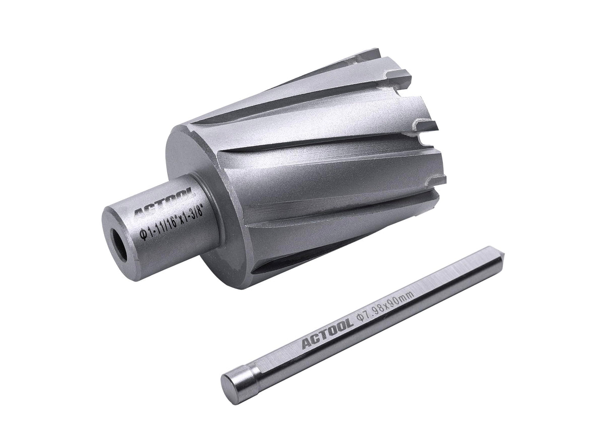 ACTOOL 1-11/16'' Diameter x 1-3/8'' Depth of Cut Carbide Tipped TCT ANNULAR Cutter with 3/4'' Weldon Shank