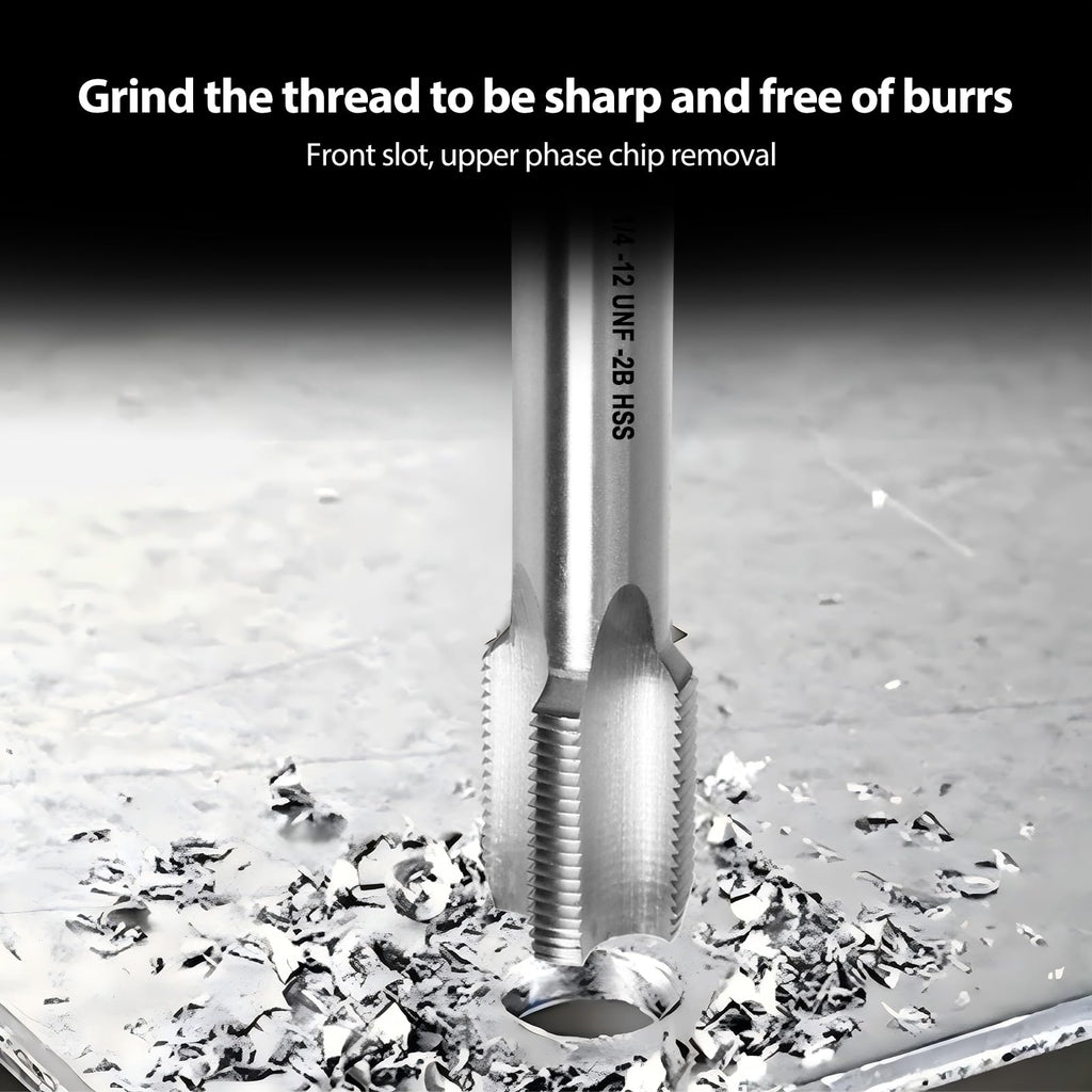 1-1/4"-12 UNF Right Hand Straight Flute Machine Thread Tap, 1-1/4"-12 TPI HSS High-Speed Steel 2B, for Precision Tapping in Metalworking