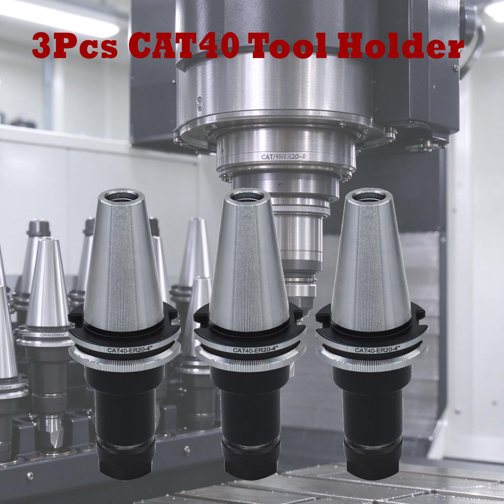 findmall 3Pcs CAT40 Tool Holder ER20 Collet Chuck Set Tool Post OXA