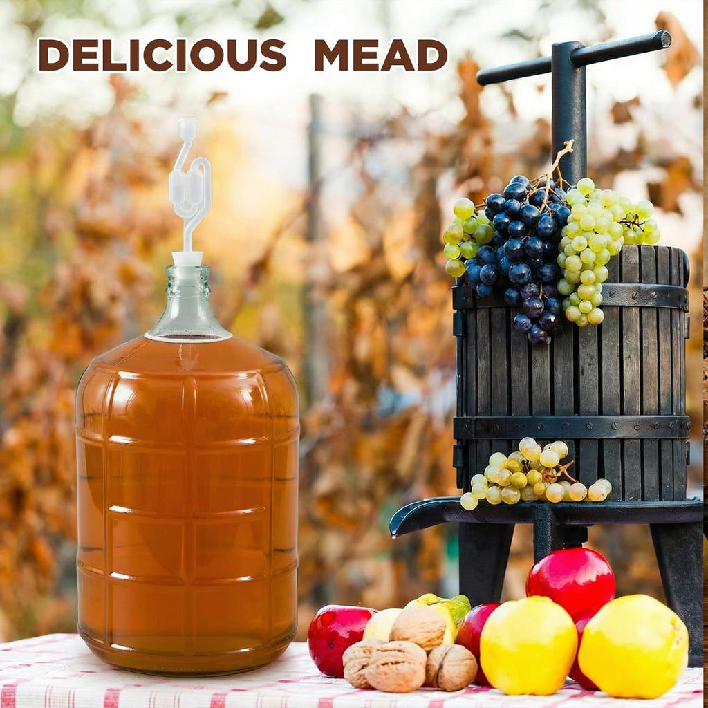Wine Making Kit Include 3Gallon Carboy, 5Gallon Bucket and Lid, Automatic Siphon, Hydrometer, Alcohol Percentage