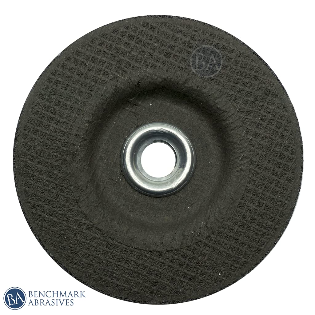 Benchmark Abrasives 4-1/2" T27 Aluminum Oxide Pro Depressed Center Grinding Wheel, 1/4" Thick, 5/8"-11 Threaded Flange Angle Grinder Wheel for Cutting Stock Removal on Metal, Cast Iron - 40 Pack