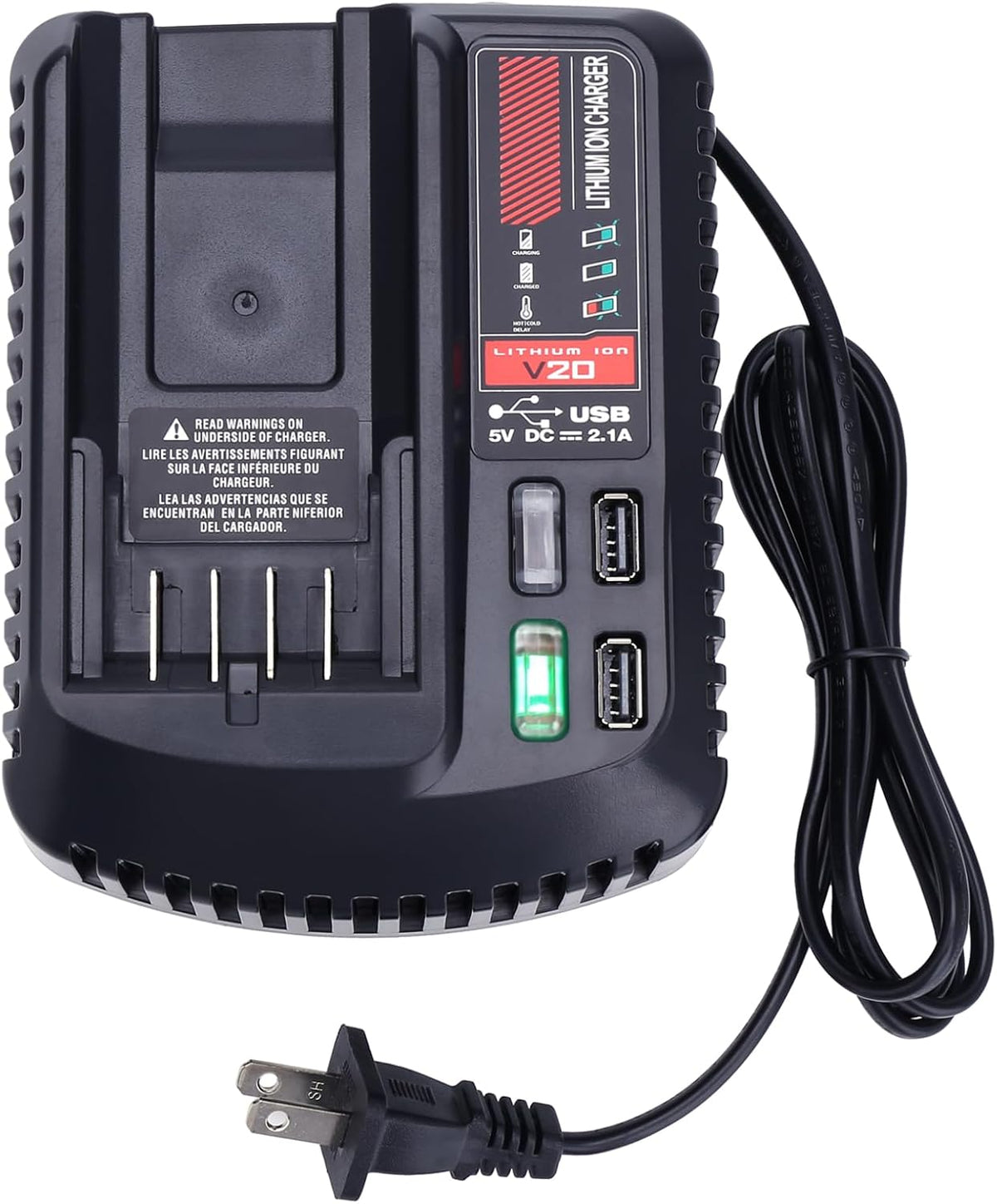 CMCB104 Fast Charger Compatible with Craftsman 20v V20 Lithium Battery