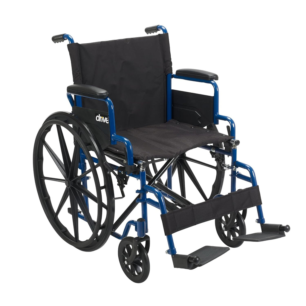 Blue Streak Lightweight Wheelchair, Footrests, 16" Seat