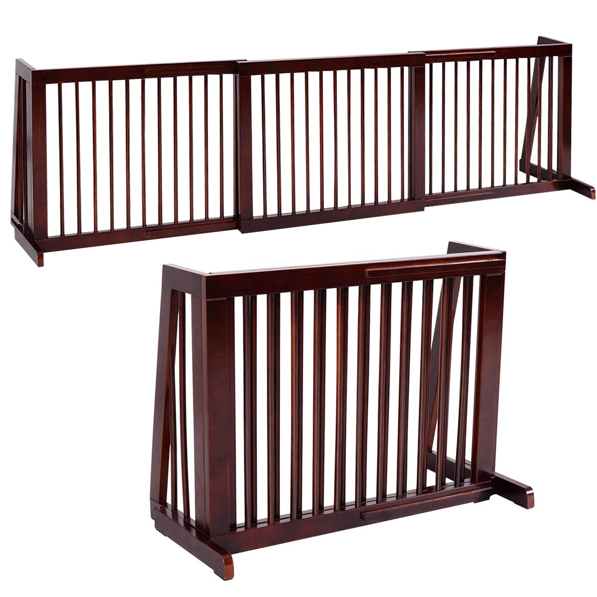 Extra-Wide Retractable Indoor Mesh Pet & Child Safety Gate with One-Hand Safety Lock for Wide Openings, Patios & Stairways