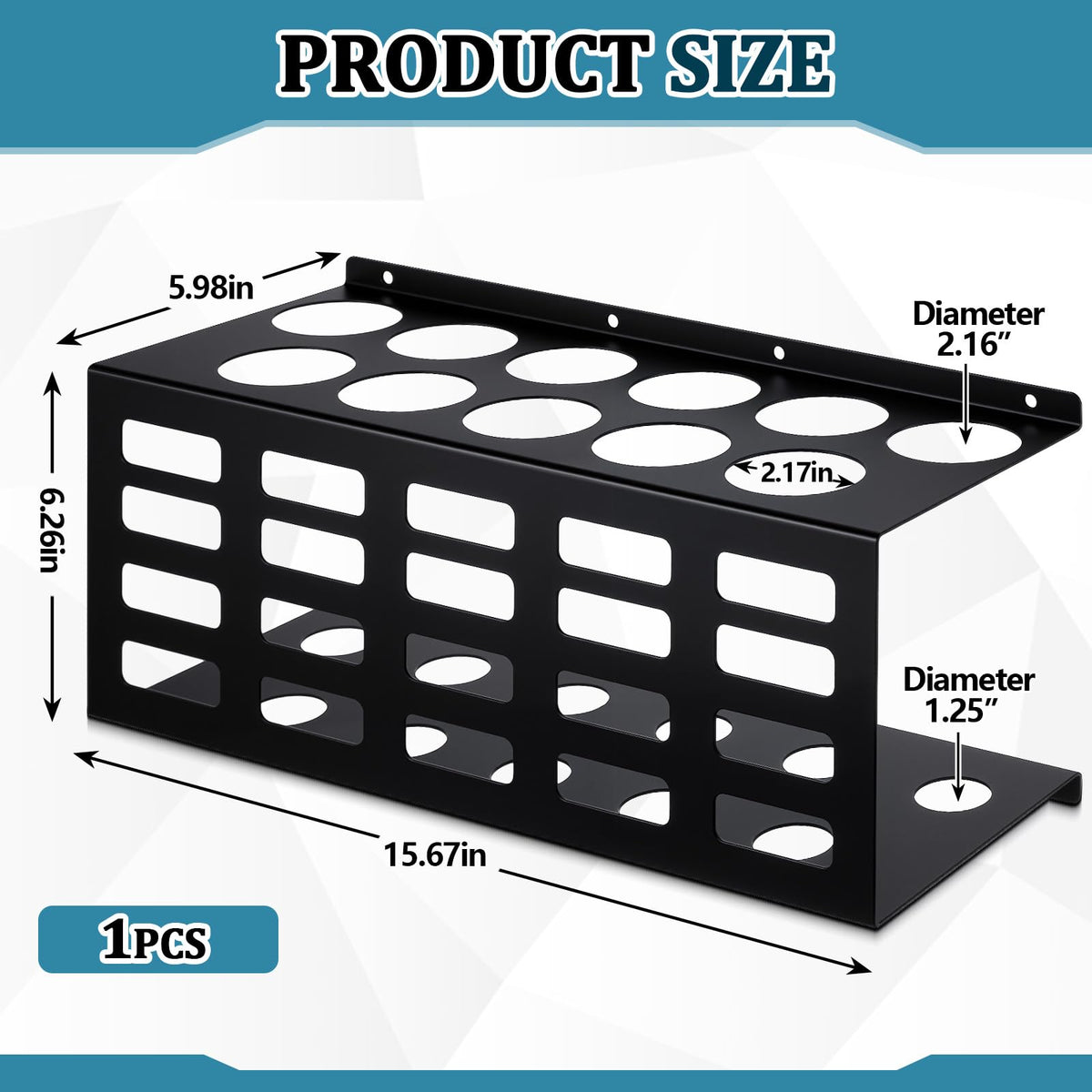 Otoolling 1 Pcs Metal Caulking Tube Holder Wall Mount Organizer, Black