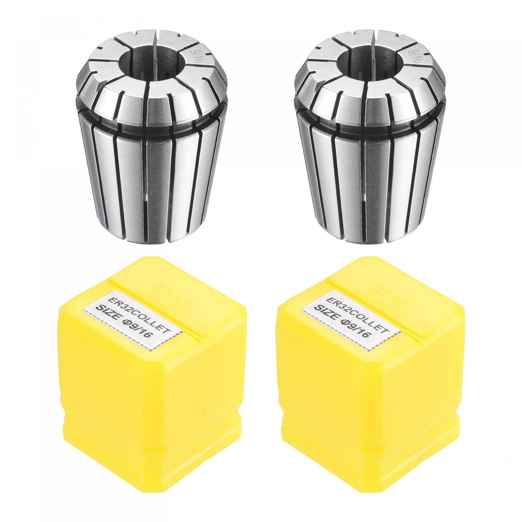 uxcell ER32 Spring Collet 9/16" Chuck for CNC Engraving Machine Lathe Milling Tool 2pcs