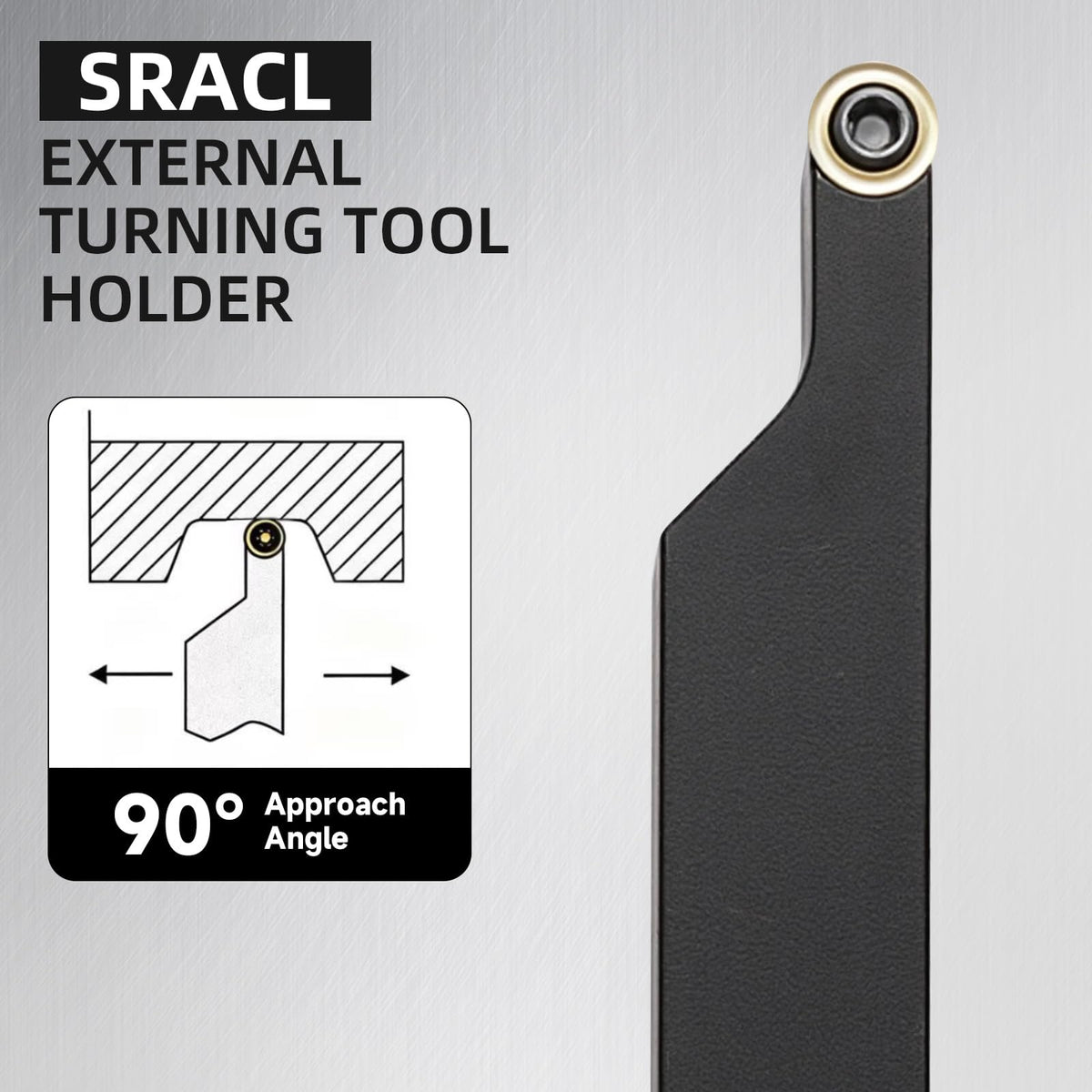 NORJIN 12PCS 1/2" Lathe Turning Tool Holder Set, SRACR1212H06 SRACL1212H06 Metal Lathe Tools Holder with 10PCS Round Carbide Inserts for Metal Steel Machining & Turning