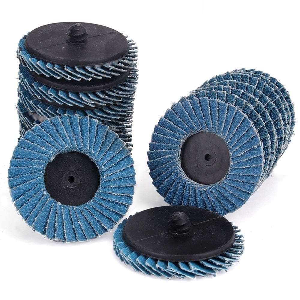 Titoe 24 PCS 2 inch Flap Disc(80 Grits),T27 Zirconia Alumina