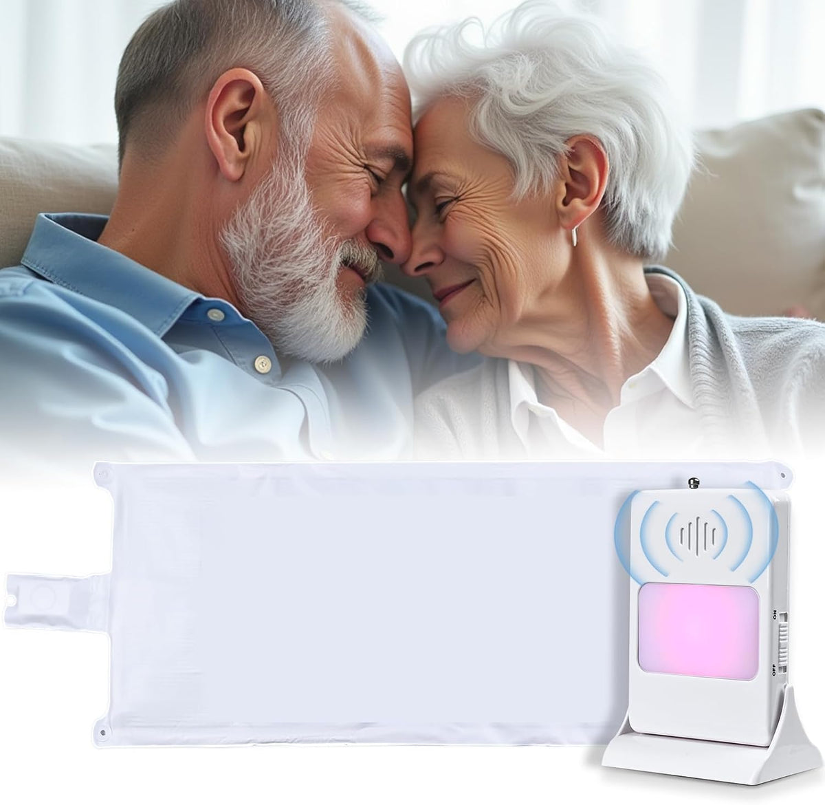 Bed Sensor Pad & Pager Bed Alarm for Elderly Dementia Patients – Fall Prevention Sensor with Pressure Motion