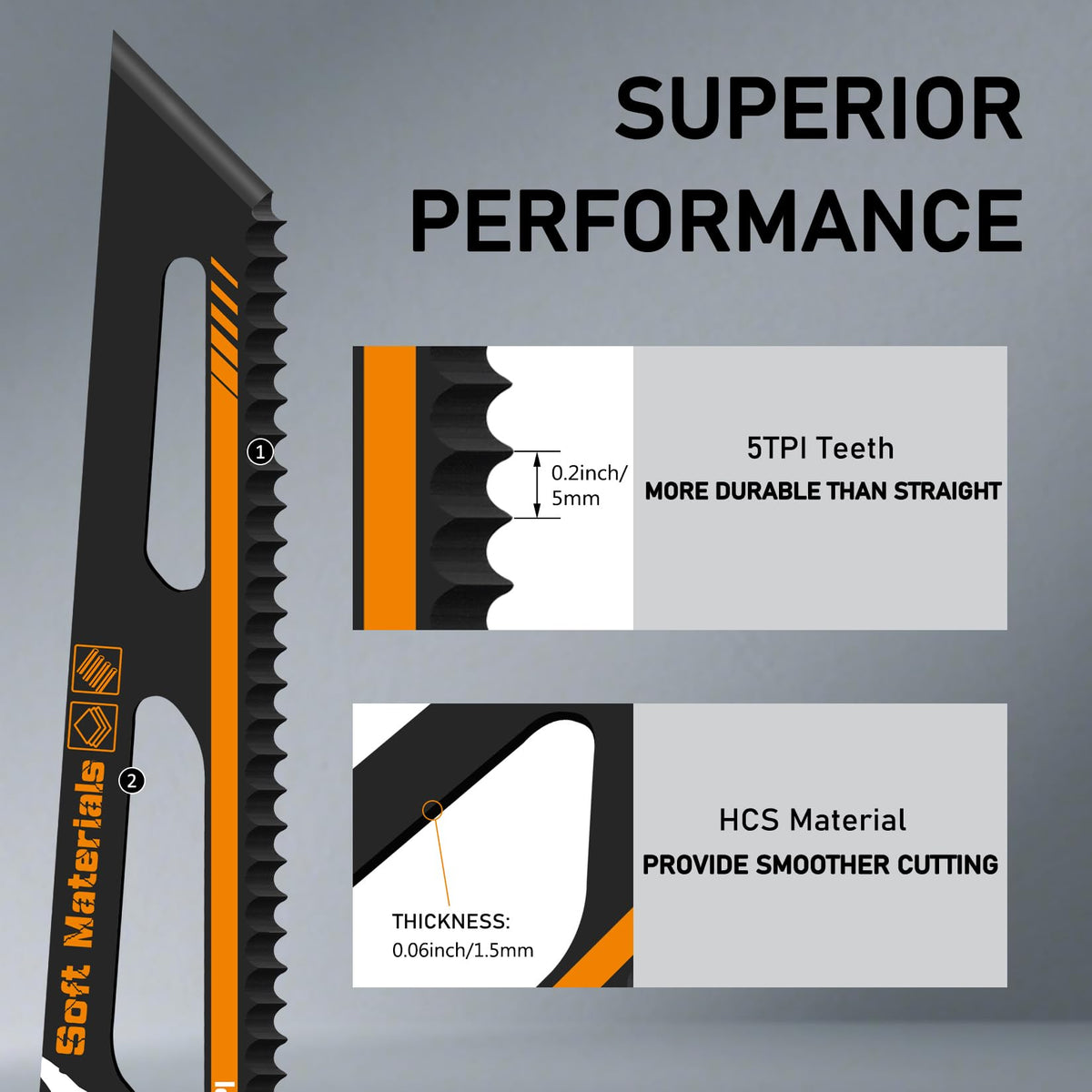 HAPU HARPOW TOOLS 1xPRO 16'' Fibre Insulation Reciprocating Saw Blade