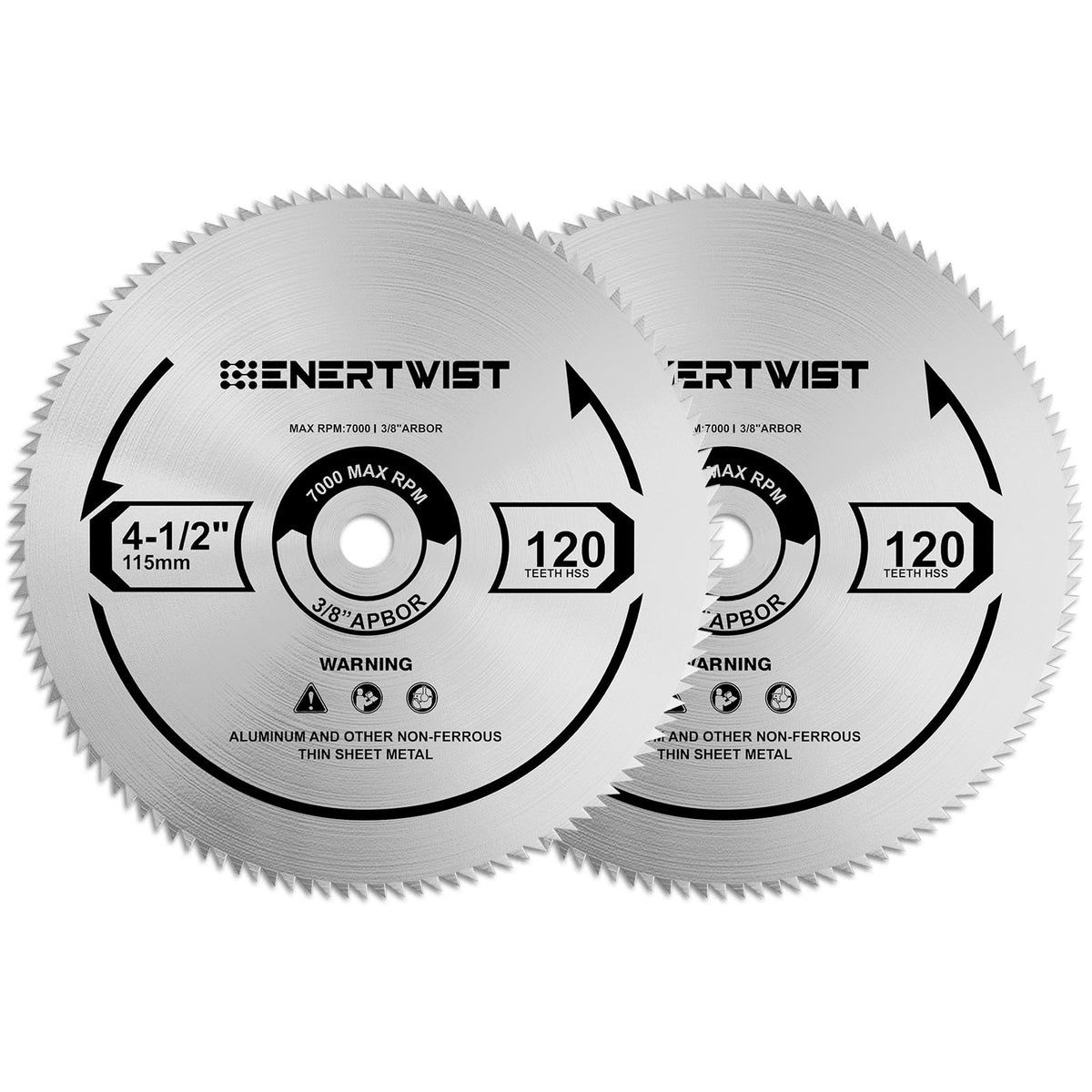 ENERTWIST 4-1/2 Inch 120T Circular 2PCS Saw Blade Set