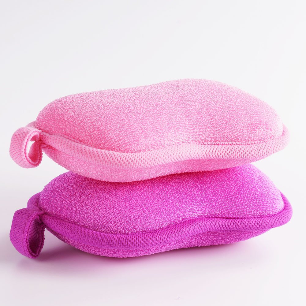 Baby Bath Sponge, Soft Kids Exfoliating Sponge, Toddler Bath Time, 2 Pack