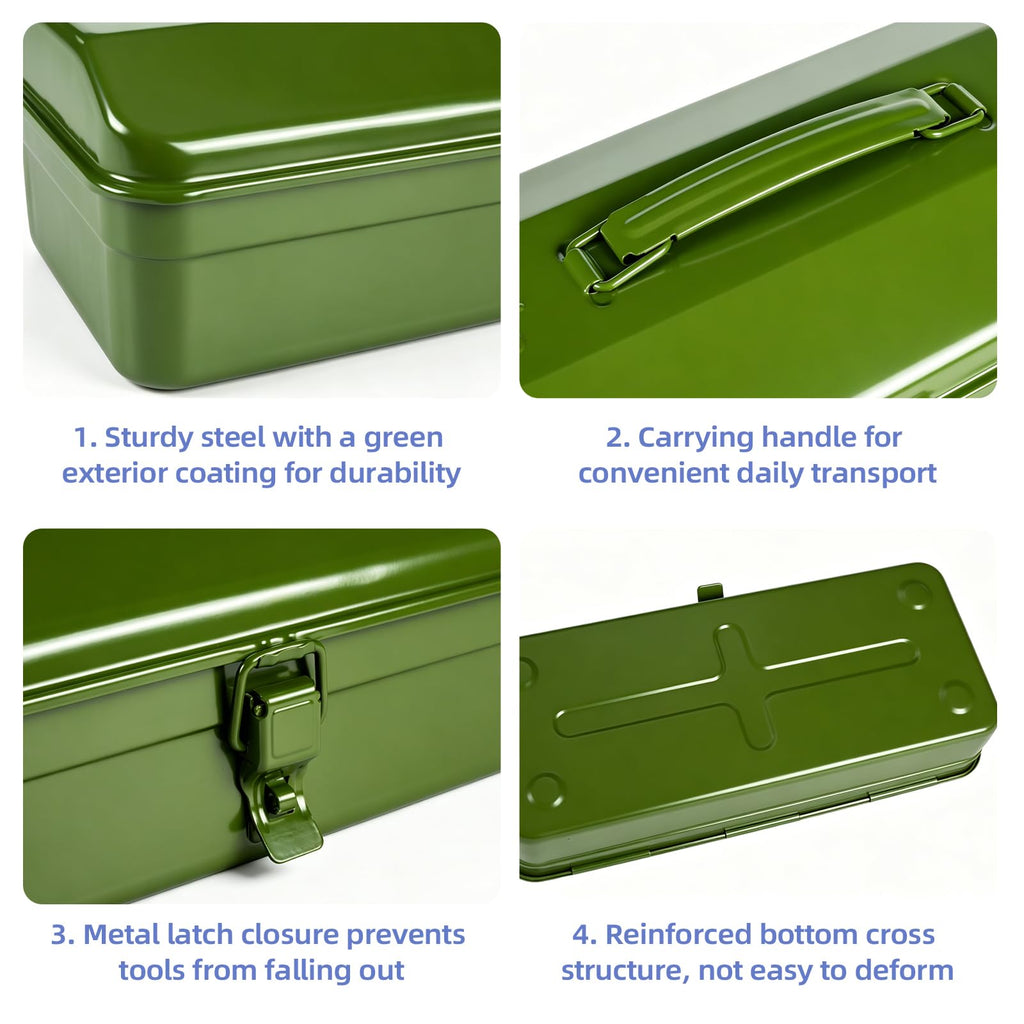 14.6" Portable Steel Tool Box