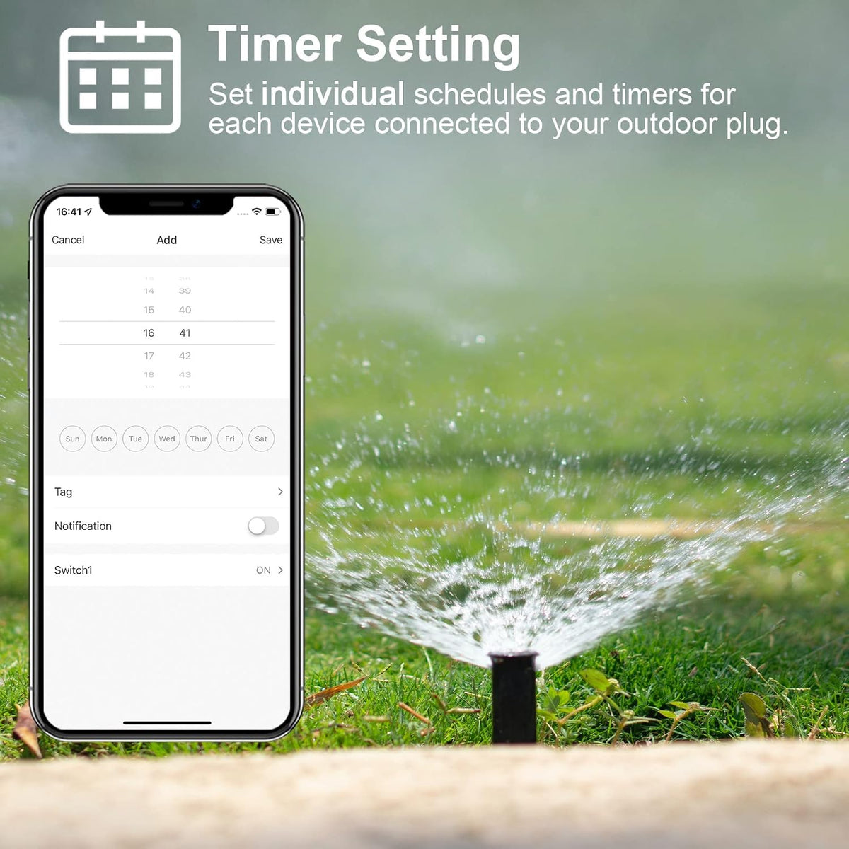 WiFi Outdoor Smart Plug, Smart Plugs that Work with Google Home for Voice Control, Wireless Remote APP Control Smart