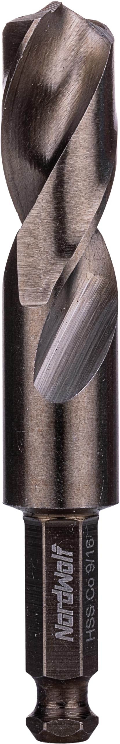 NordWolf 9/16" M35 Cobalt Stubby Drill Bit for Stainless Steel & Hard Metals, with 5/16" Hex Shank for Quick Chucks & Impact Drivers