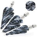 Matework 4 Spiral Flute Step Drill Bit Set, M35 Cobalt Unibit 3Pcs
