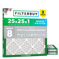 25x25x1 Air Filter MERV 8 Dust & Allergy Defense (3-Pack)