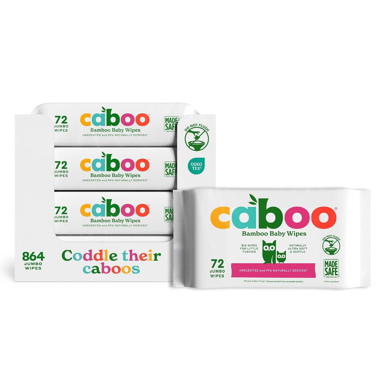Tree Free Baby Wipes, Unscented, 72 Wipes Per Pack, 864 Total