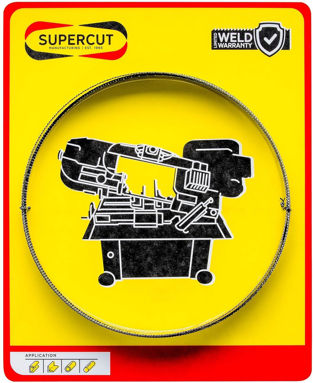 Supercut 93-inch X 3/4-inch X .032-inch x 10 TPI Carbon Tool Steel Bandsaw Blade for Cutting Mild Steel, Wood, and Other Materials. (Made in USA)