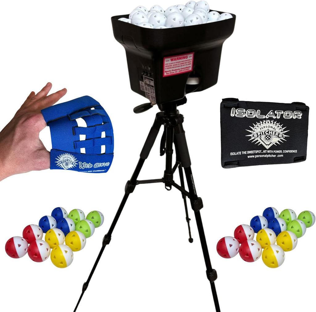 Pro Starter Package | Small Wiffle Ball Pitching Machine for Baseball & Softball Training