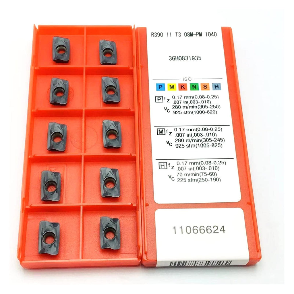 Carbide Tool R390 11T308 M PM 1040 Carbide Turning Insert R39011T308 M PM1040 CNC Tool CNC Lathe Pin Milling Cutter (Color : R390 11T308M PM 1040, Shank Diameter : 10PCS(1box))