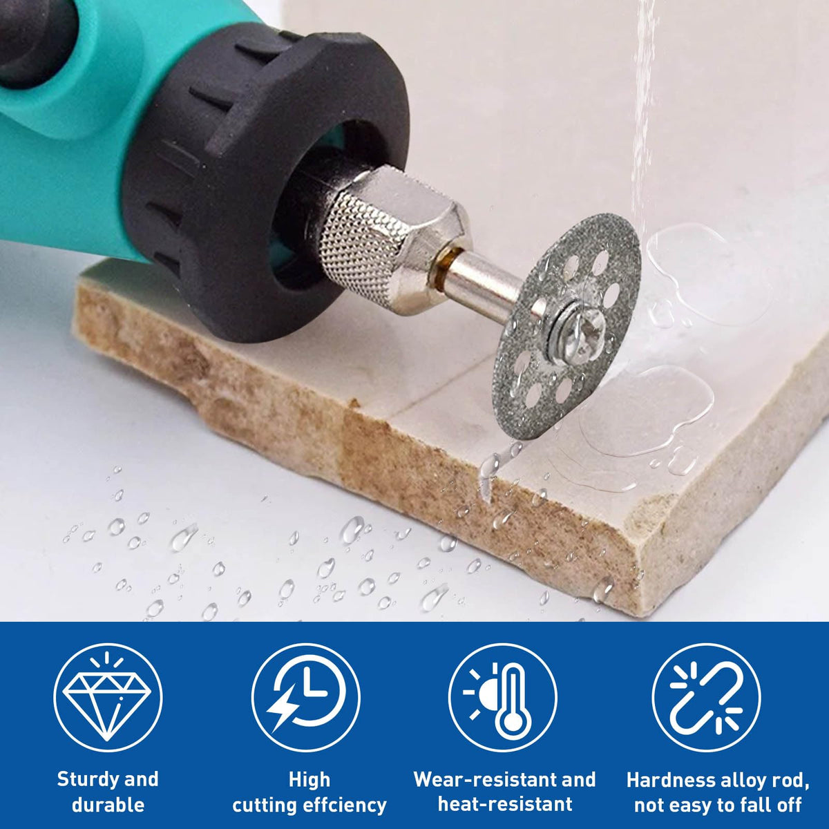 shengbenhao 25mm 20Pcs Diamond Cutting Wheel 545 for Dremel Rotary Tool