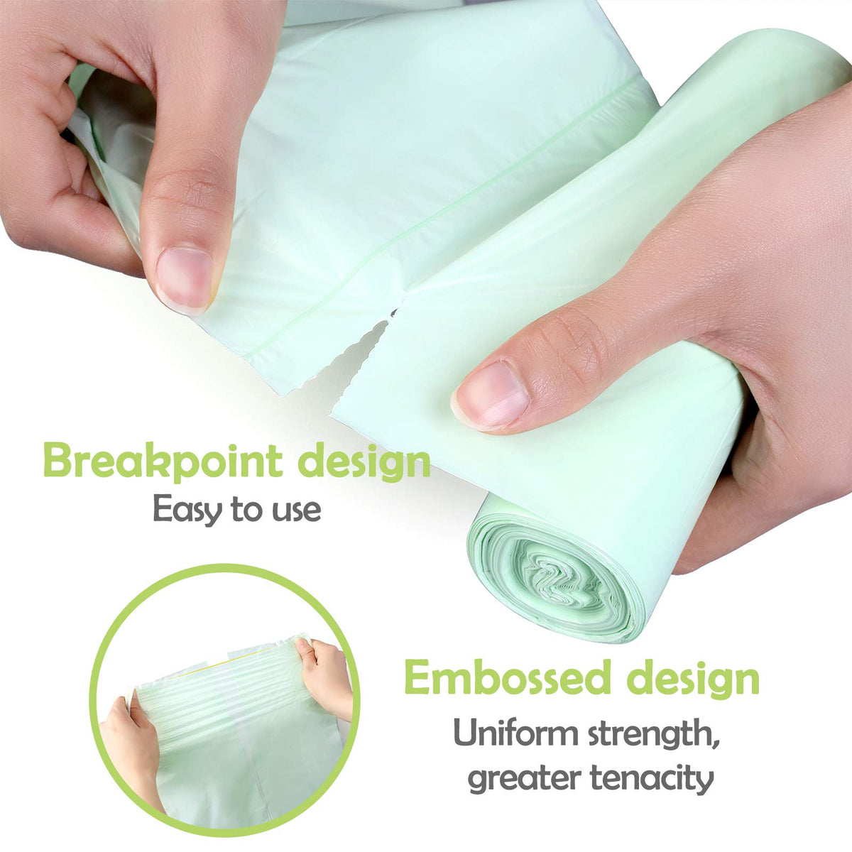 8 Gallon Medium Trash Bags - Strong Leak-Resistant - 120 Count Unscented