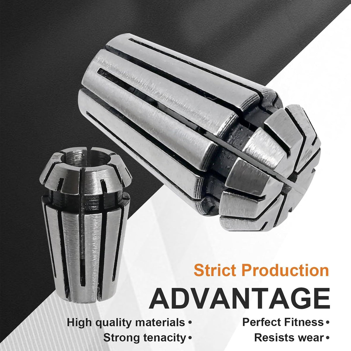 EATAKWARD 12Pcs ER-16 Collet Set ER-16 Spring Collet Set, 1/32'' - 3/8'' Fit for CNC Milling and Turning Tools