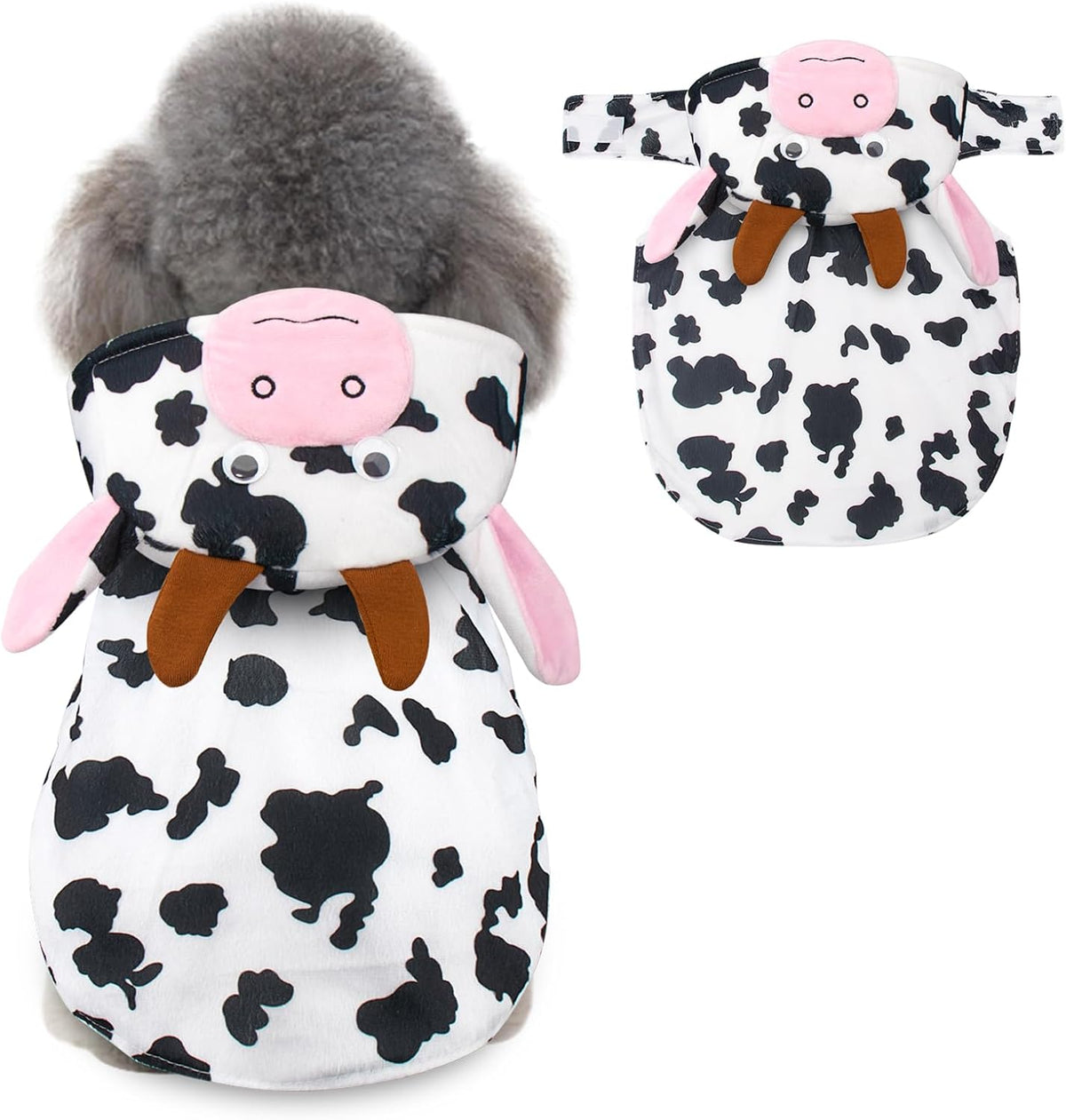 Cow Dog Costume Clothes, Dog Halloween Costumes for Small Medium Dogs