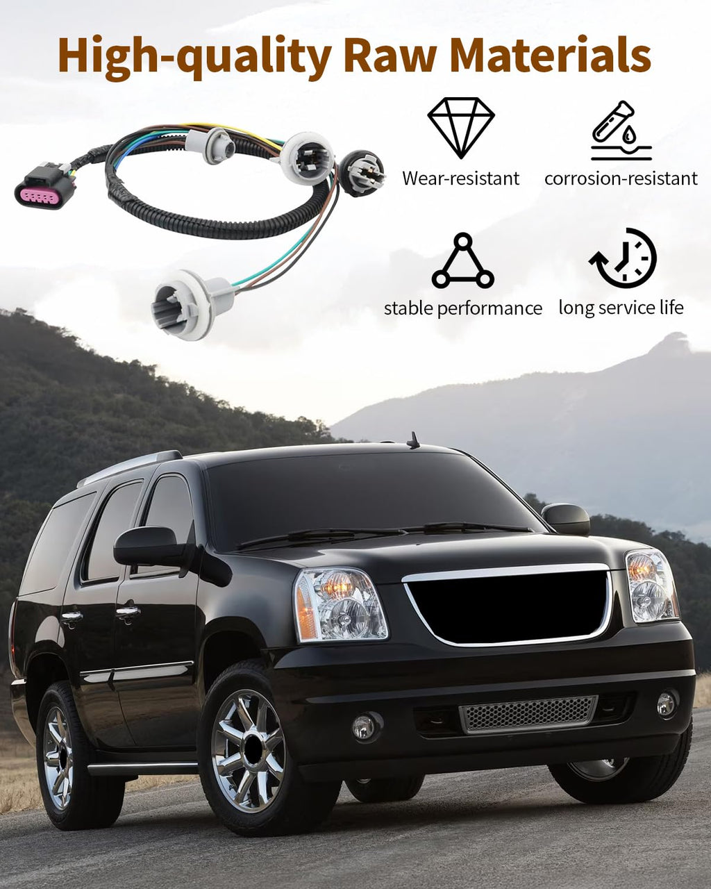Tail Light Wiring Harness Fit for GMC Yukon XL 1500 2007-2014 2500 2007-2013 Replace 25975983, Tail Light Conversion Line Kit