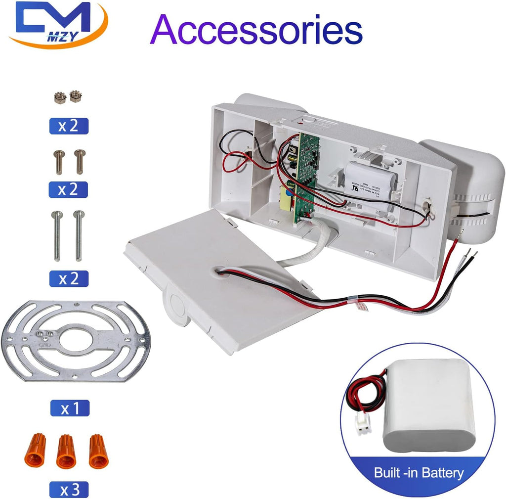 CM MZY Emergency Lights with Battery Backup, Commercial LED Emergency Light