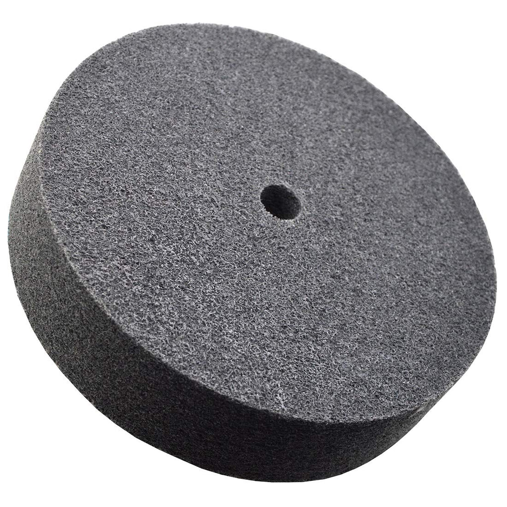 WKSTOOL 8 Inch Dia.Nylon Fiber Abrasive Polishing Buffing Disc,1 Inch Thick,150Grit,14P,Heavy Duty Grinding Removal Brushed Wheels for Metals Iron Copper Hardware Bench Grinder Polishing Deburring