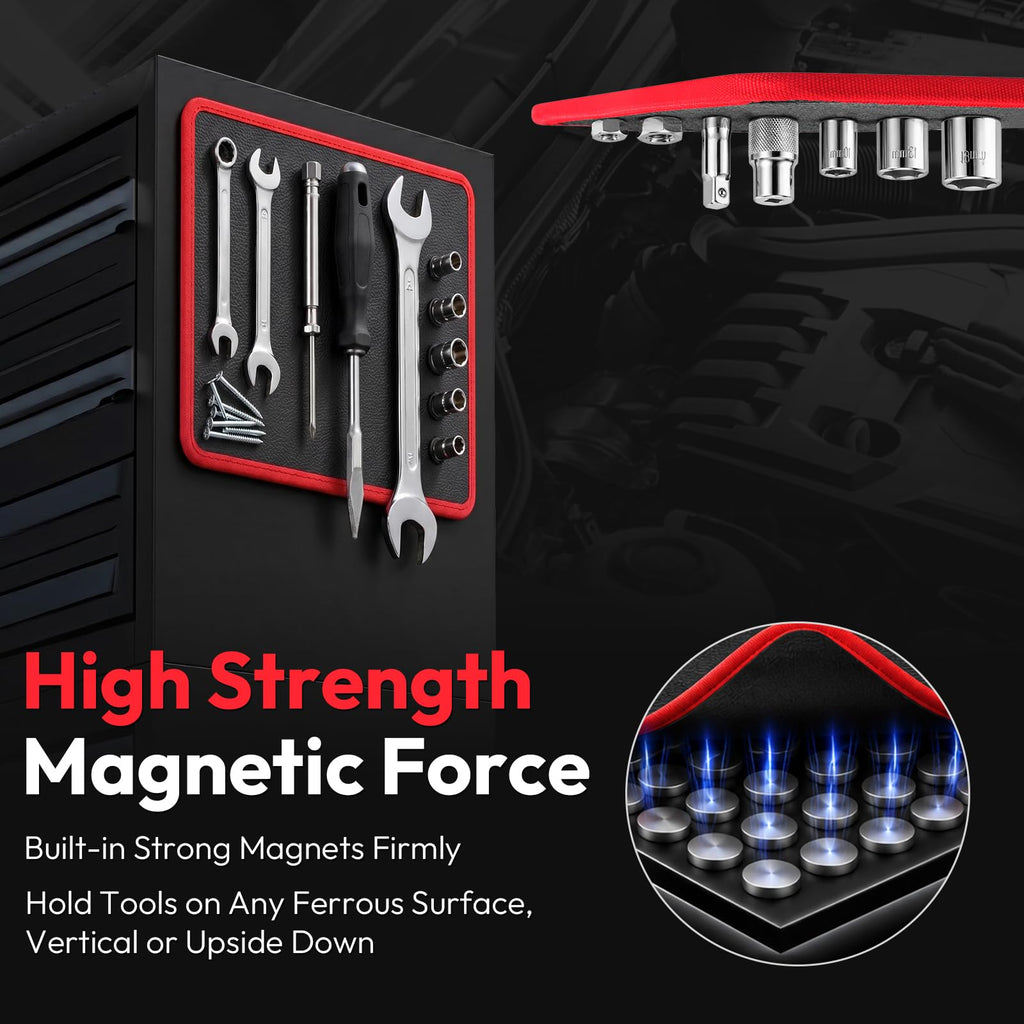 2PC Magnetic Tool Mat, 40 LBS Flexible Magnetic Mat, Magnetic Tool Holder