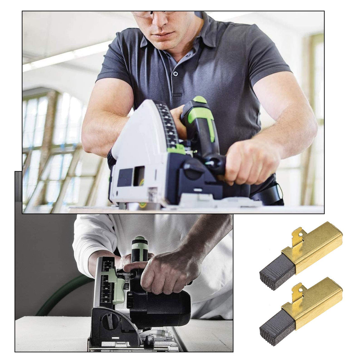 491704 492014 Carbon Brush Compatible with FESTOOL TS55 TS 75 AP55EB AP65EB AT55E AT65EB 6.3x10x17.5mm5.8x7.8x16mm 1 Pair