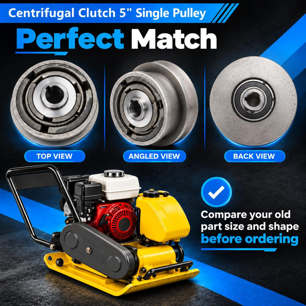 5" Centrifugal Clutch Single Pulley for Wacker VP1340 VP1350 VP1750