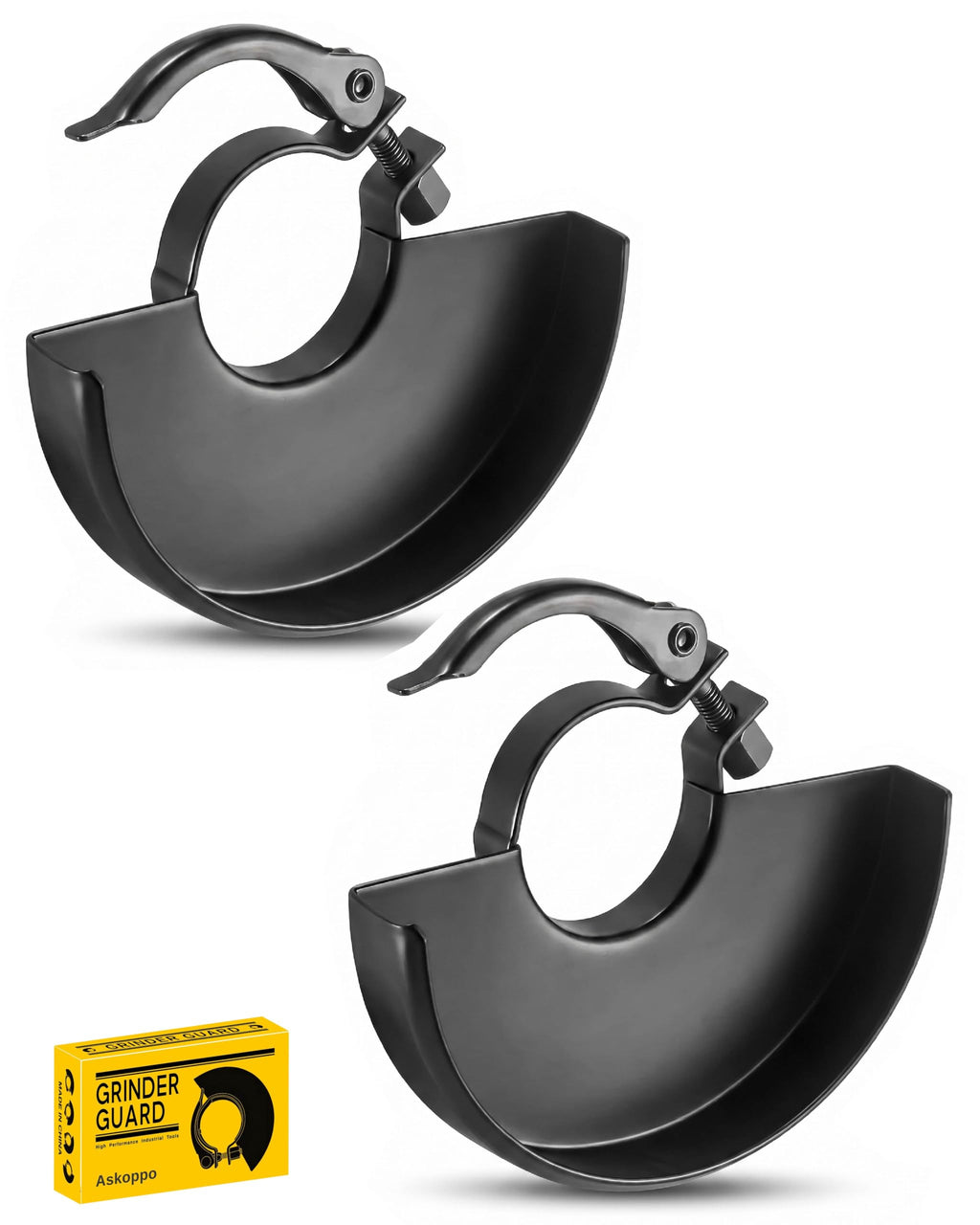 Askoppo 5.3" Adjustable Angle Grinder Guard；Replacement 397661-01 Metal Safety Shield for 4" 4.5" 5" 5.3" Wheel；Fits DeWALT, Milwaukee, Bosch, Metabo, RYOBI