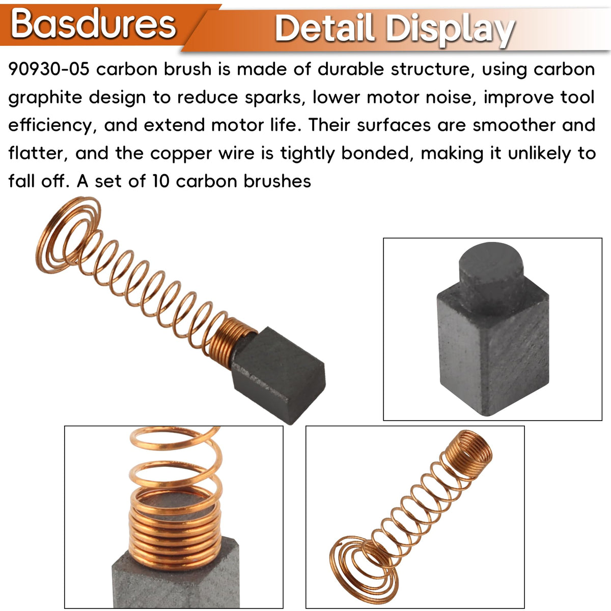 90930-05 Carbon Motor Brush Set Compatible with Dremel MM375 (10 Pack)